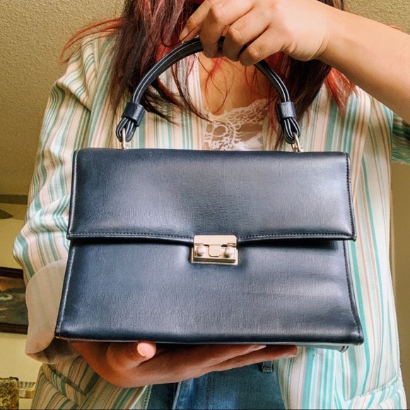 small navy blue leather handbags